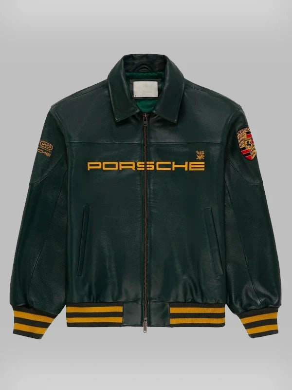 Aime Leon Dore x Porsche 993 Turbo Leather Jacket Green