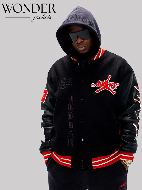 Air Jordan x Awake NY Red Varsity Jacket