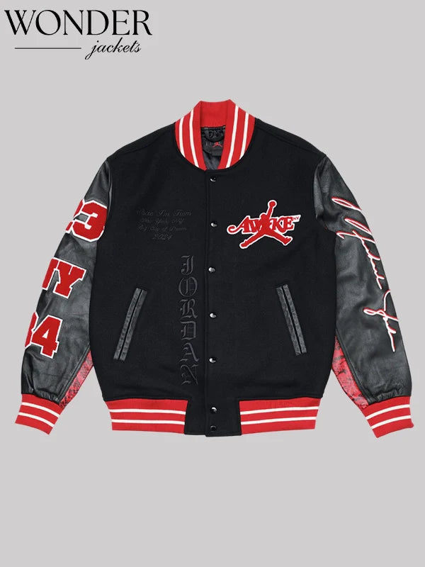 Air Jordan x Awake New York Varsity Jacket Red