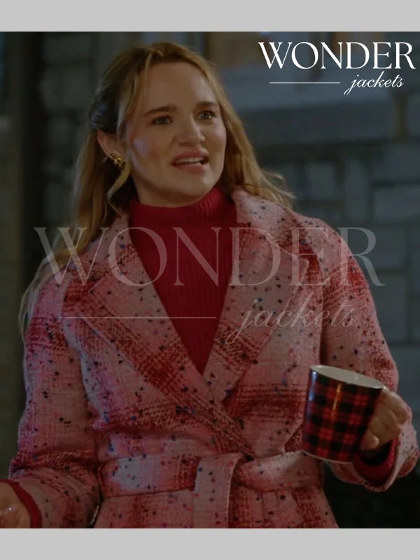 Alana Higman A Chiefs Love Story Pink Plaid Coat