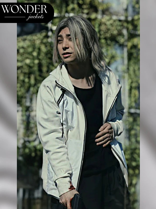 Shuntaro Chishiya White Hoodie Jacket
