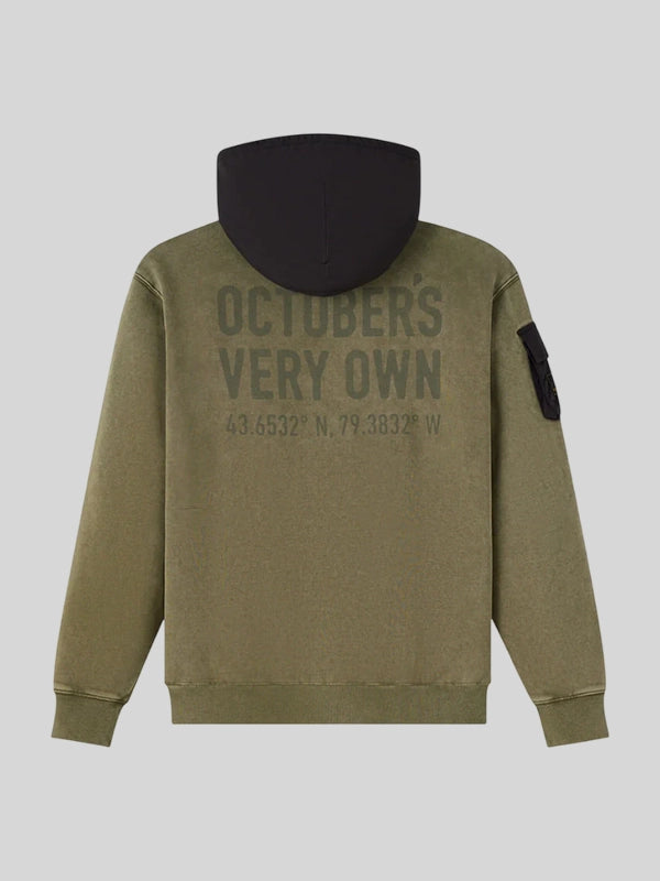 Alpha Industries x OVO Garment Dye Hoodie Green