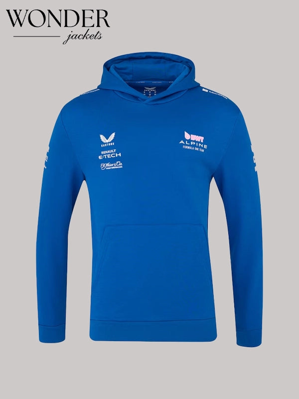 Alpine F1 Team 2025 Pullon Blue Hoodie