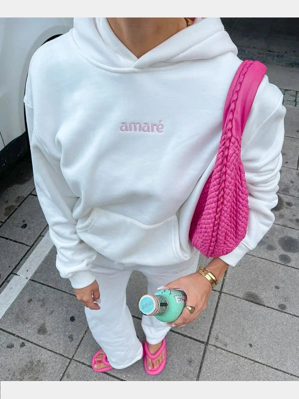 Amare Radiate Love White Hoodie