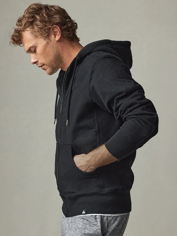 American Giant Black Zip Up Hoodie