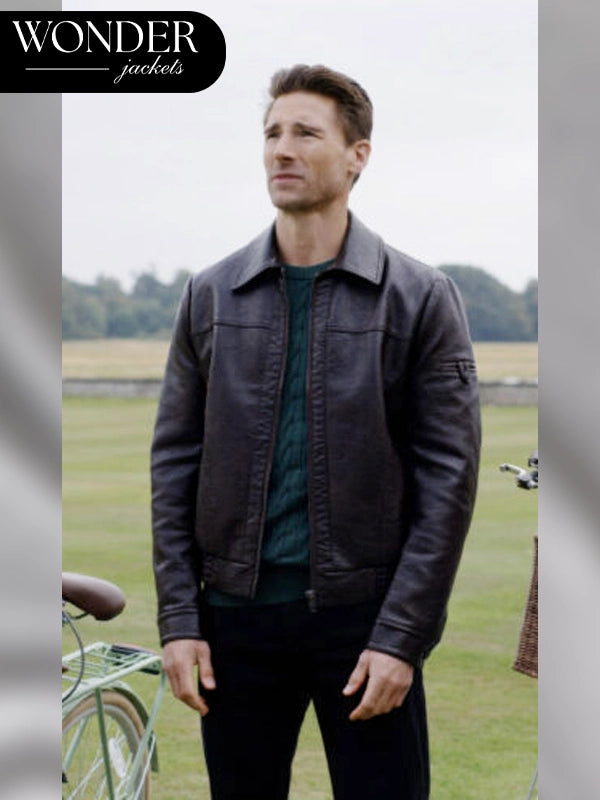 Andrew W. Walker black leather jacket