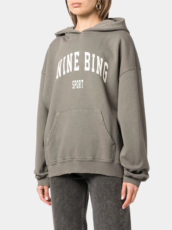 Anine Bing Sport Dusty Olive Hoodie