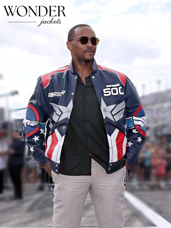 Anthony Mackie Daytona 500 Leather Jacket