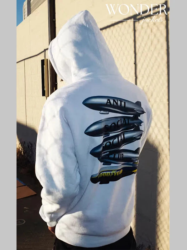 Anti Social Social Club Goodyear White Hoodie