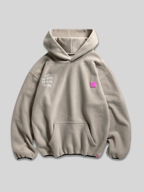 Anti Social Social Club Polar Fleece Hoodie Beige