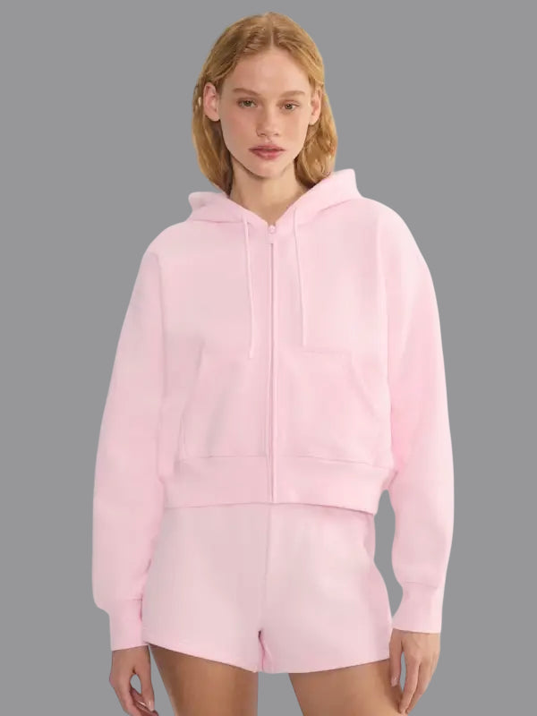 Aritzia Zip Up Hoodie Pink
