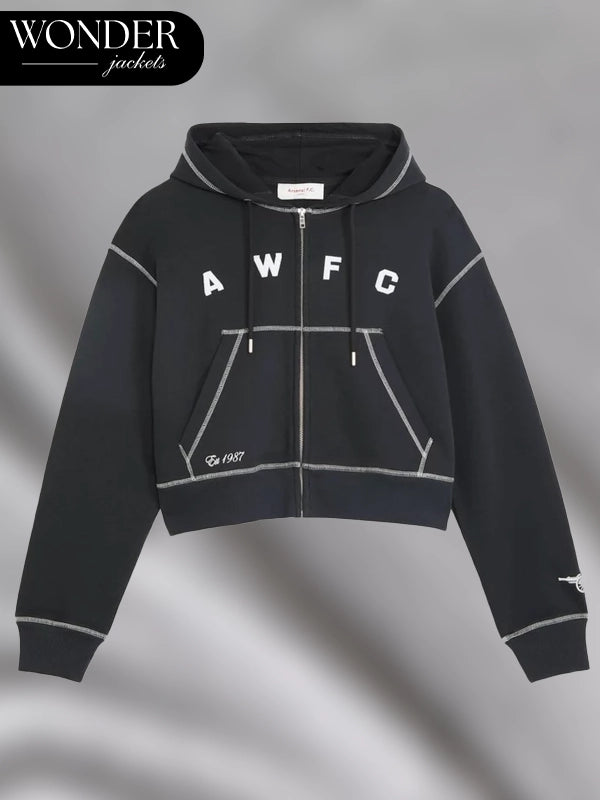 Arsenal AWFC Black Zip Hoodie