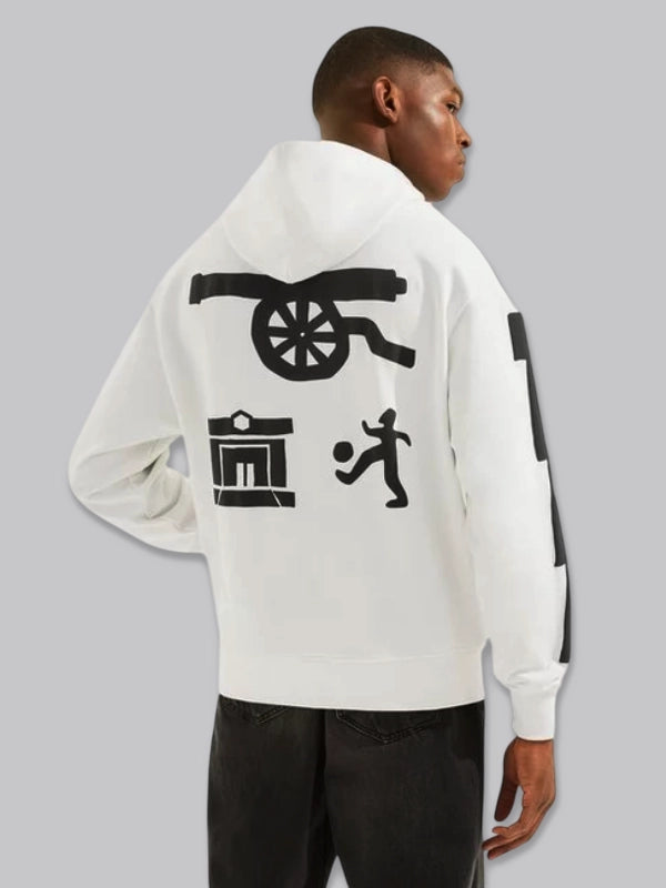 Arsenal N7 Pre Historic Hoodie White