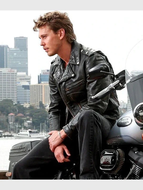 Austin Butler Biker Leather Jacket The Bikeriders