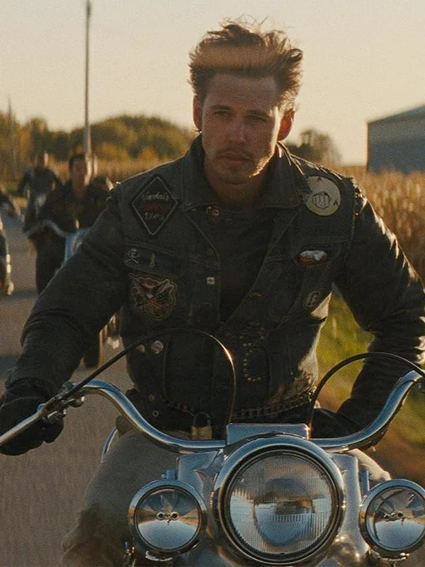 Austin Butler Blue Denim Vest The Bikeriders