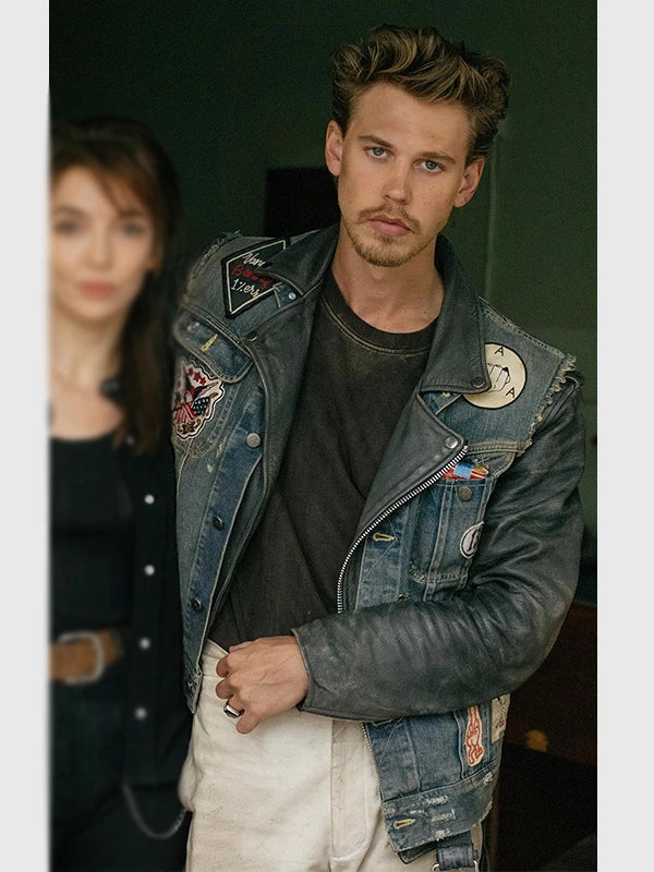 Austin Butler The Bikeriders Benny Blue Denim Vest