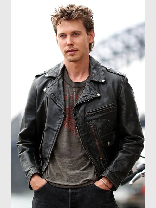 Austin Butler The Bikeriders Biker Leather Jacket