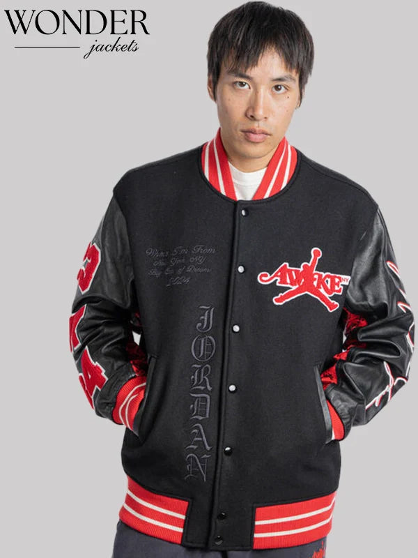 Awake NY x Air Jordan Red Varsity Jacket