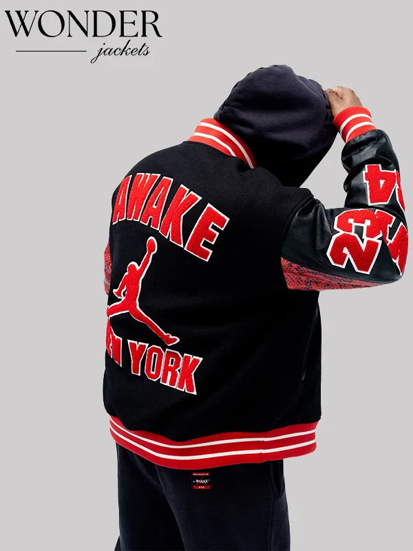 Awake New York x Air Jordan Varsity Jacket Red