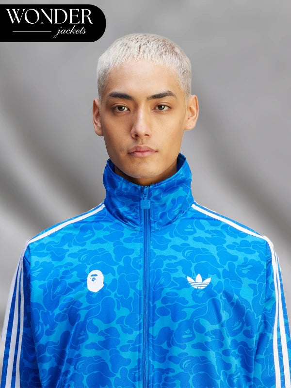 BAPE x Adidas Firebird Blue Track Jacket