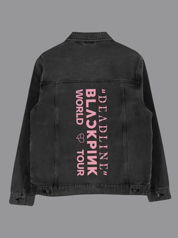 BLACKPINK Dark Grey Denim Jacket
