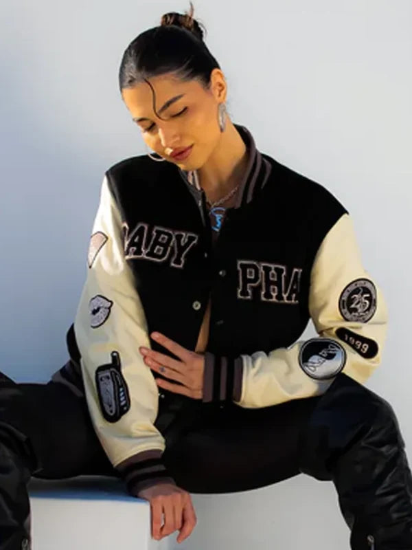Baby Phat Brown Black White Varsity Jacket