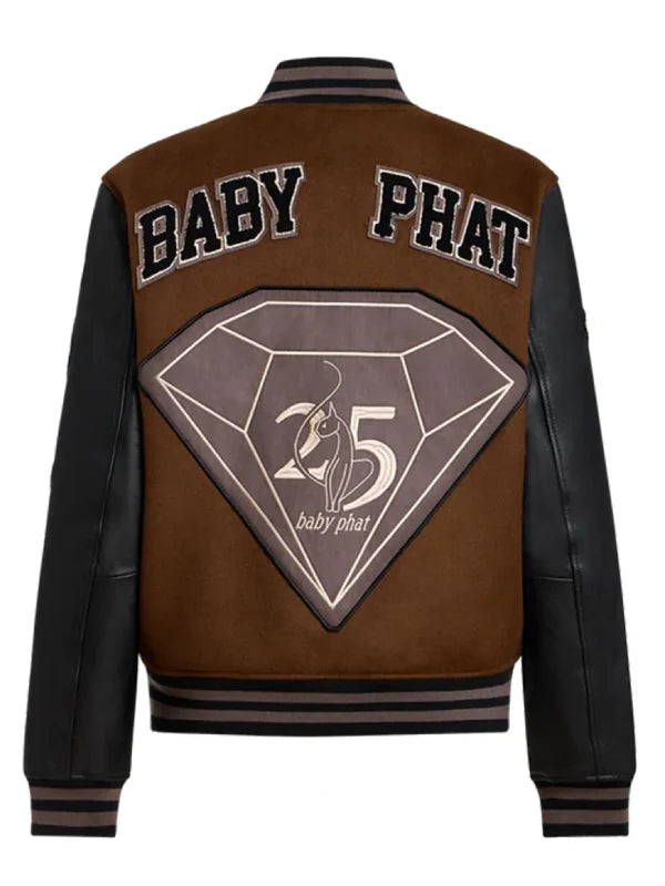 Baby Phat Brown Varsity Jacket