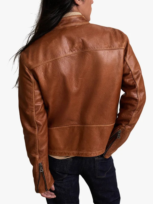 Banana Leather Biker Republic Jacket