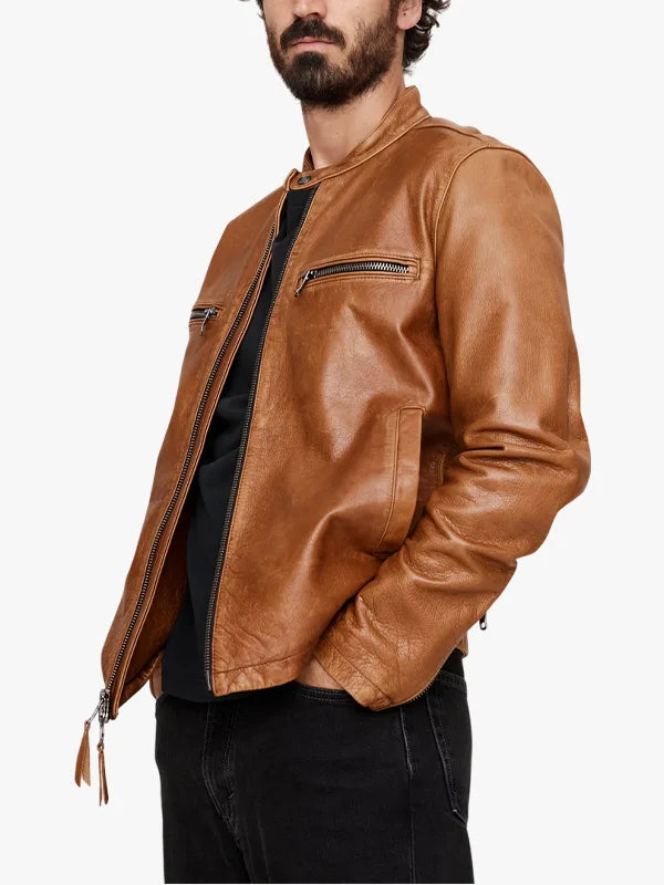 Banana Republic Brown Leather Biker Jacket