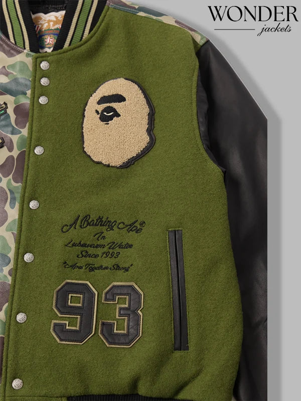 Bape x Jeff Hamilton Varsity Jacket