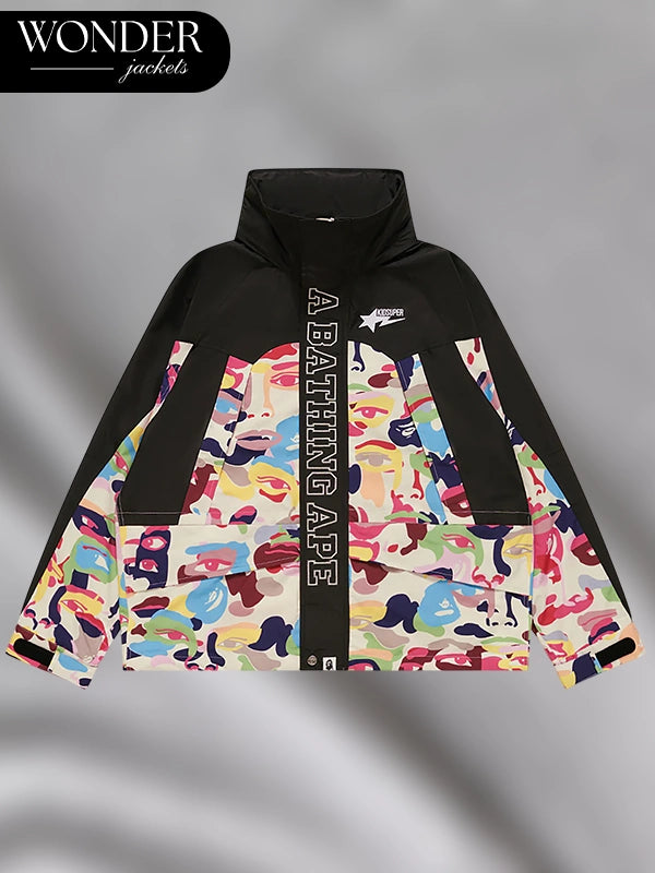 Bape x Kidsuper  A Bathing Ape Camo Snowboard Jacket Multicolor