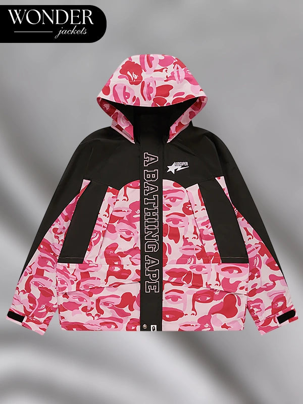 Bape x Kidsuper  A Bathing Ape Camo Snowboard Jacket Pink