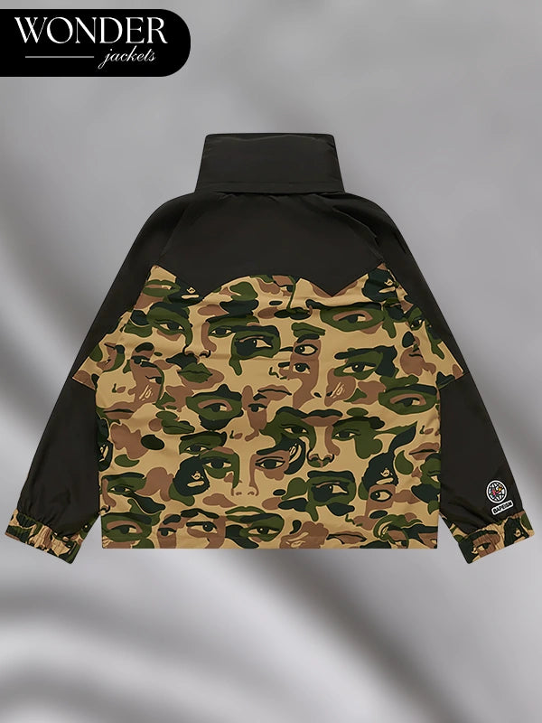 Bape x Kidsuper Camo Snowboard Green Jacket