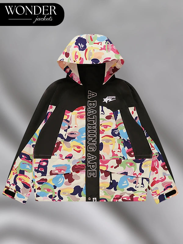 Bape x Kidsuper Camo Snowboard Jacket Multicolor