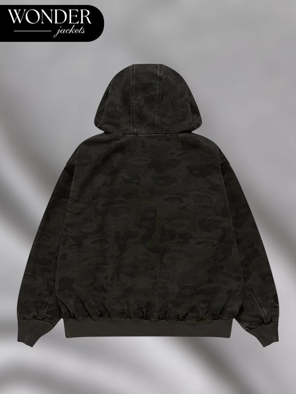 Bape x Kidsuper Solid Camo Jacquard Black Jacket