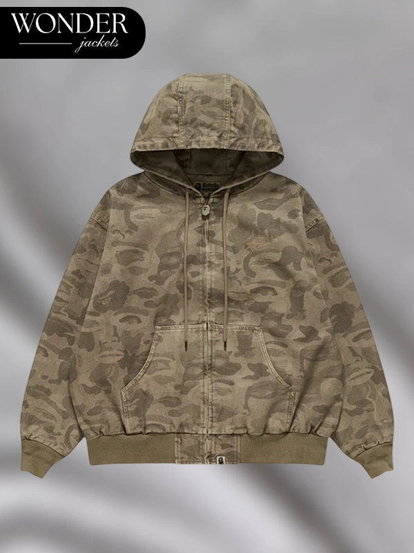 Bape x Kidsuper Solid Camo Jacquard Green Jacket