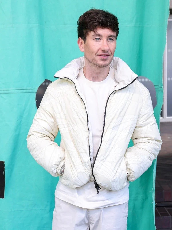 Barry Keoghan Printed White Jacket