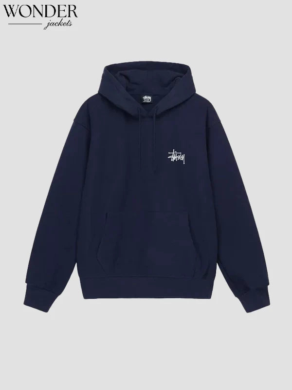 Basic Stussy Blue Pullover Hoodie