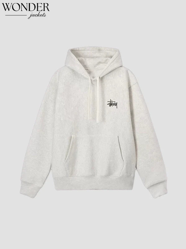 Basic Stussy Pullover Beige Hoodie