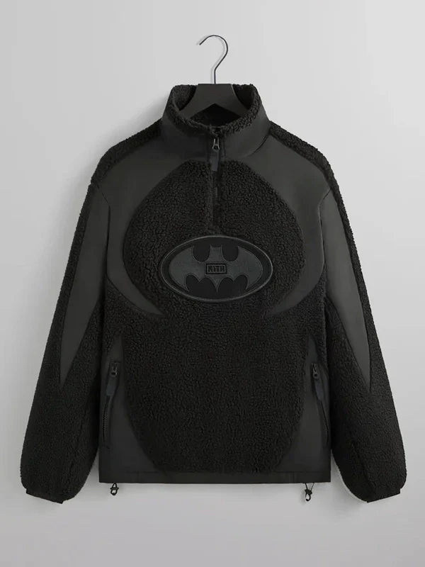 Batman Kith Quarter Zip Sherpa Jacket Black