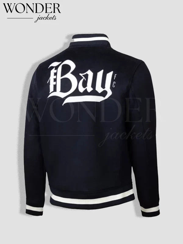 Bay FC Black Letterman Varsity Jacket