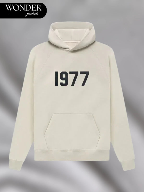 Beige Fear of God Essentials Hoodie 1977