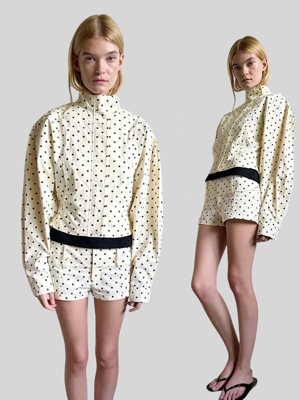 Belle The Label Polka Dot White Jacket
