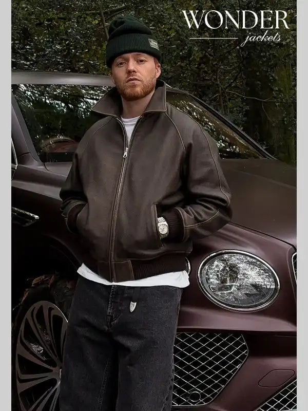 Bentley x Picante Leather Jacket Brown