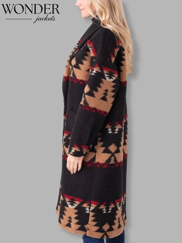 Yellowstone Beth Dutton Black Printed Coat