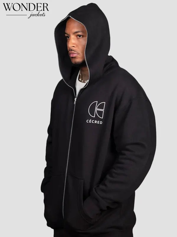 Beyonce Cecred Full Zip Hoodie Black