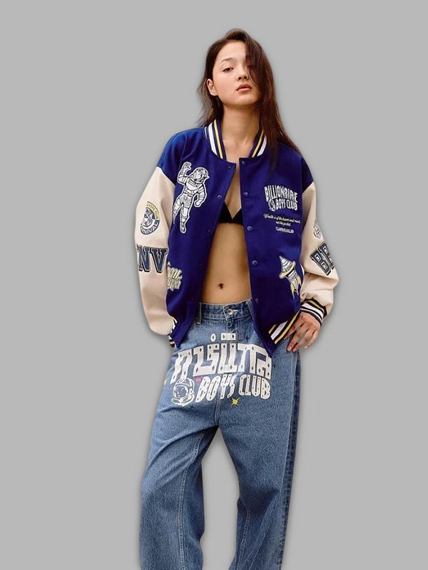 Billionaire Boys Club x CARNIVAL Varsity Jacket Blue
