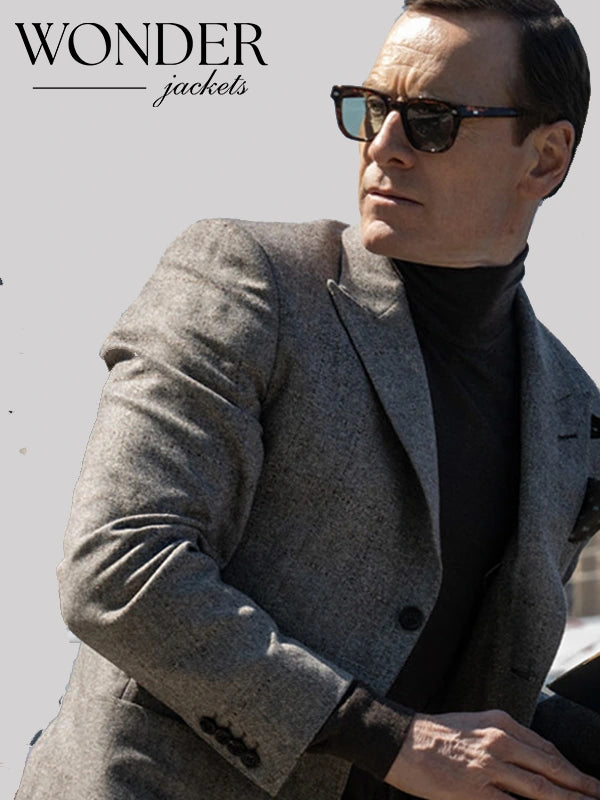 Black Bag 2025 Michael Fassbender Grey Blazer