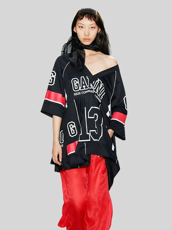 Black GANNI League Mini Dress