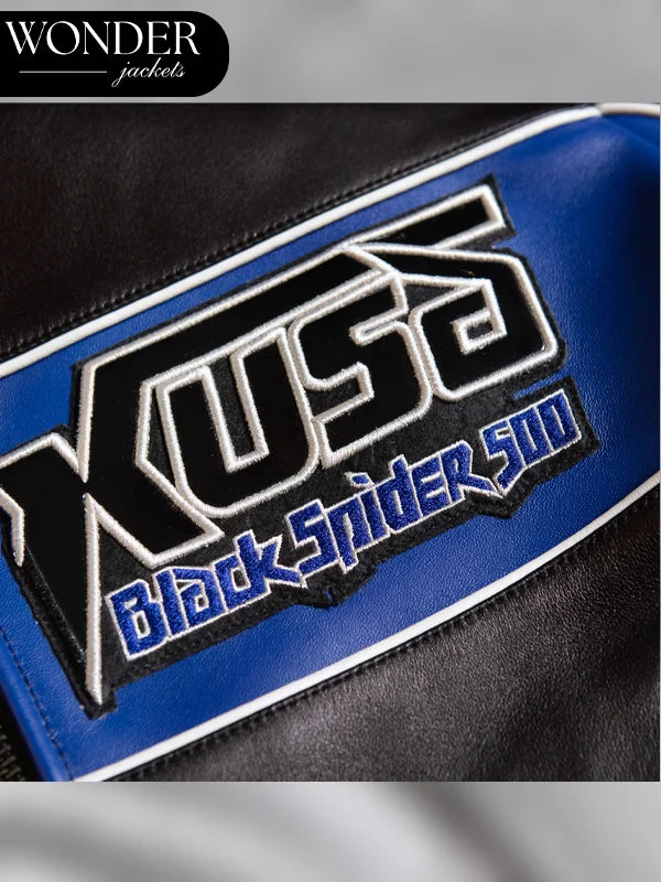 Black Leather Avirex Spider Jacket